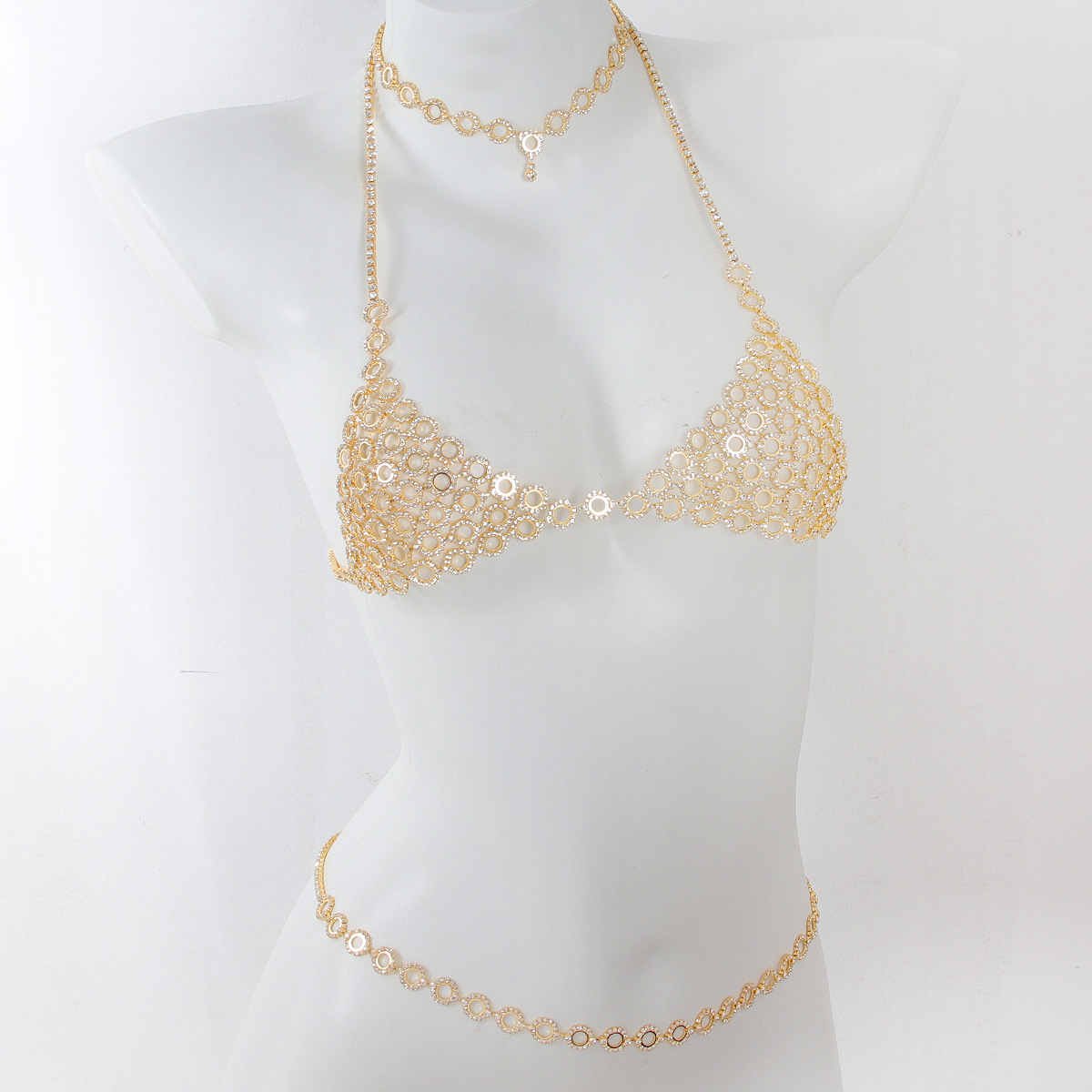 Body Jewelry Gold - Fashionable Circular Splicing Light Luxury Style