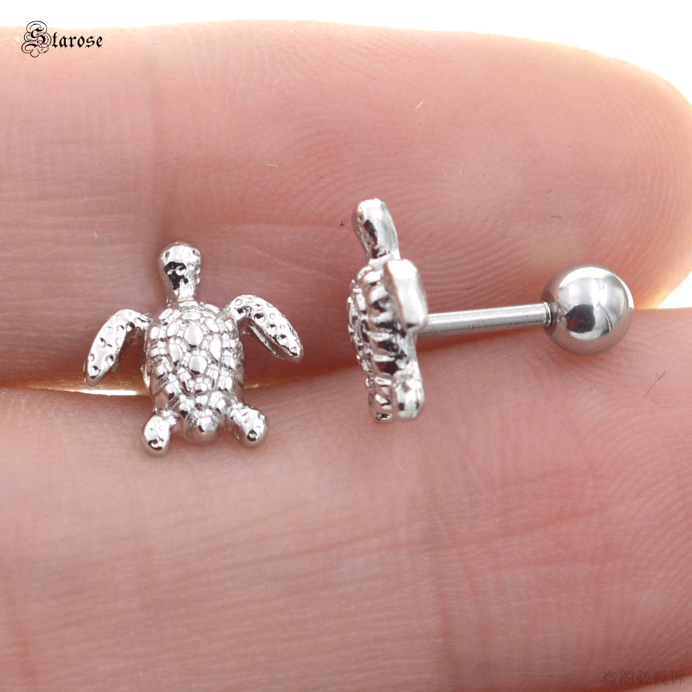 Body Jewelry Tunnels - Starose 2 pcs 1.0x6mm Sea Turtle