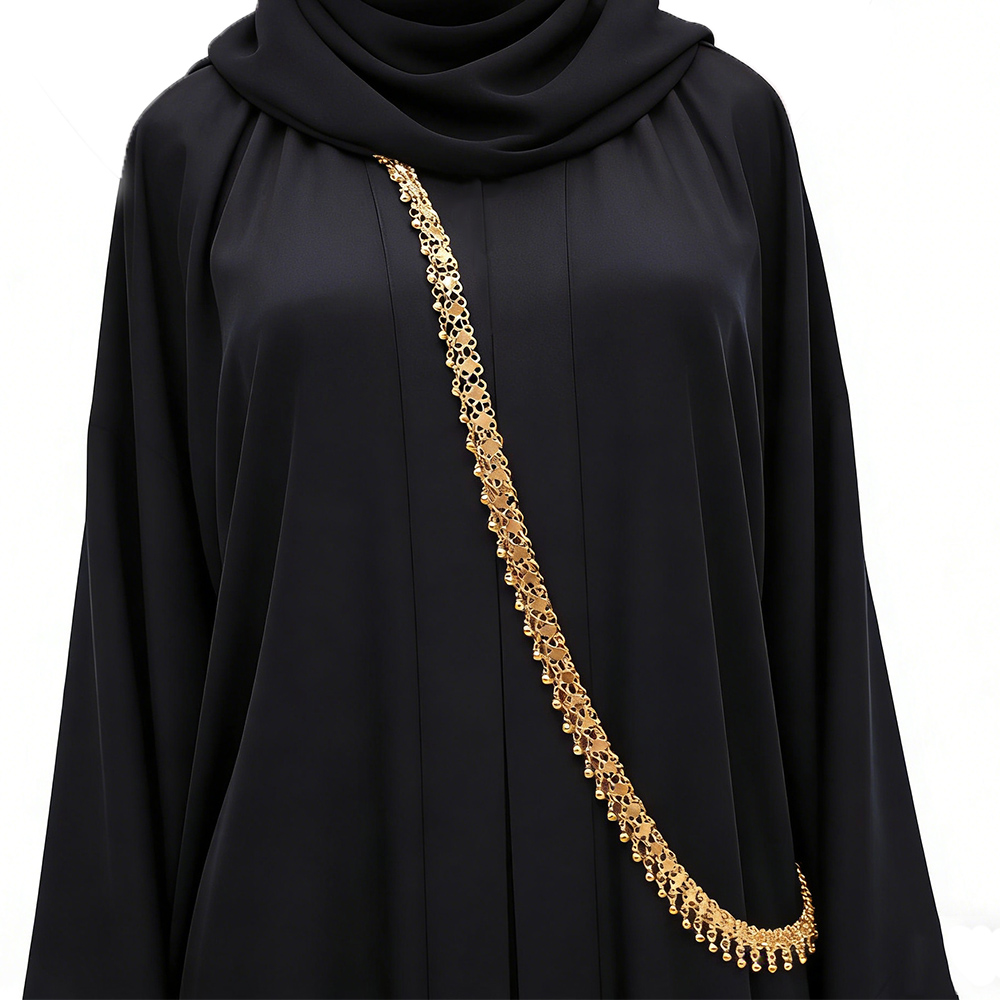 Body Jewelry Indian - Golden Beads Tassel Shoulder Chain Body
