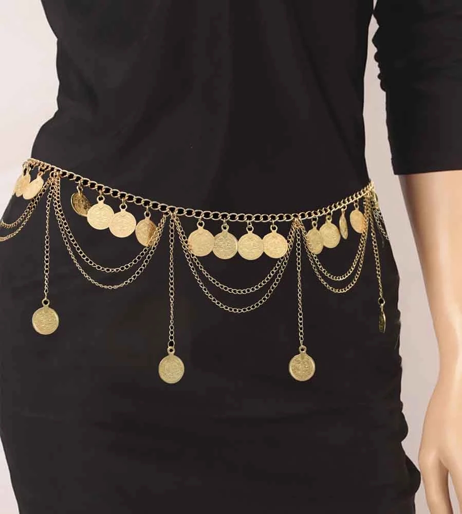 Body Jewelry Indian - Gypsy Tribal Vintage Gold Color Metal