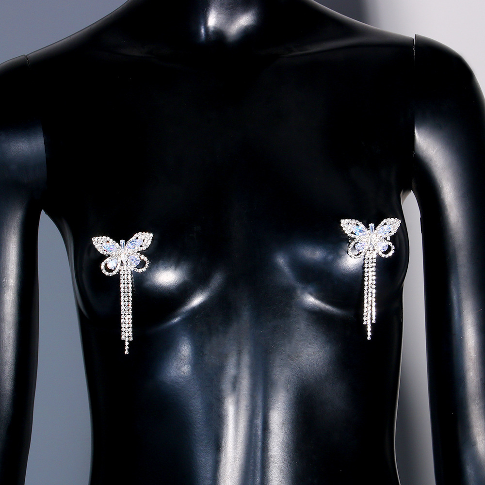 Sexy Rhinestone Butterfly Tass - Body Jewelry Stickers ulasan dan harga