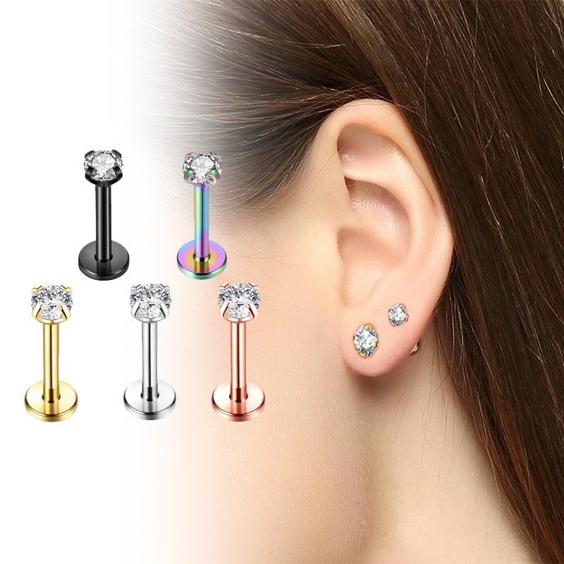 16G Titanium Internally Thread - Body Jewelry And Earrings ulasan dan harga