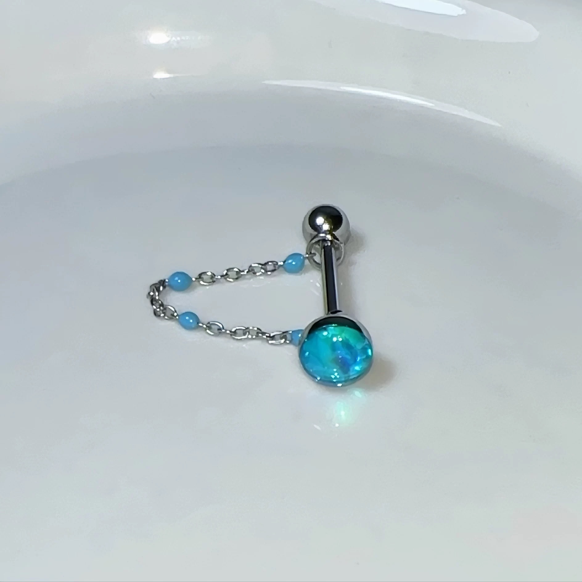 1Pc High-Quality Trendy Blue G - Body Jewelry Hot ulasan dan harga