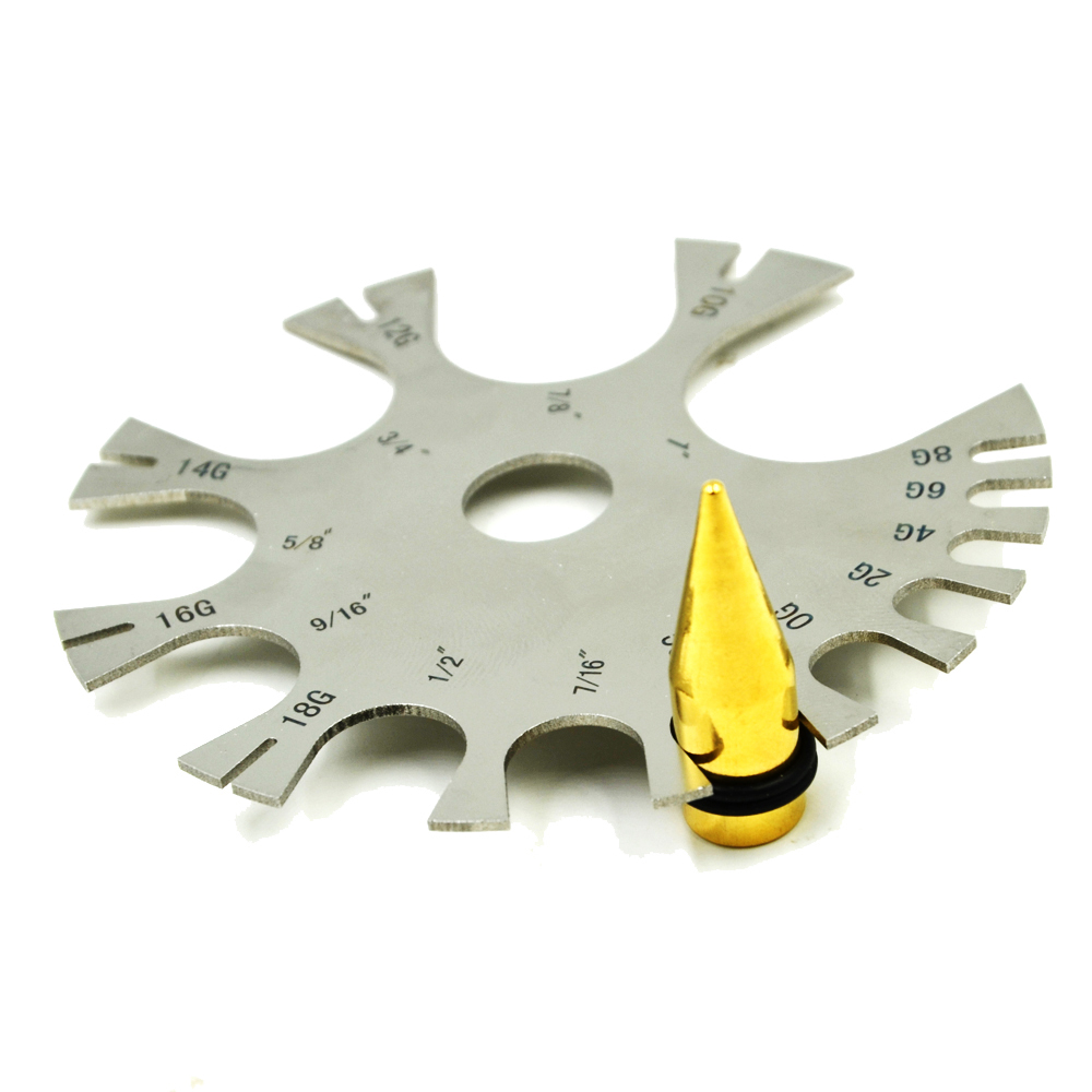 Stainless Steel Gauge Wheel Be - Body Jewelry Measurements ulasan dan harga