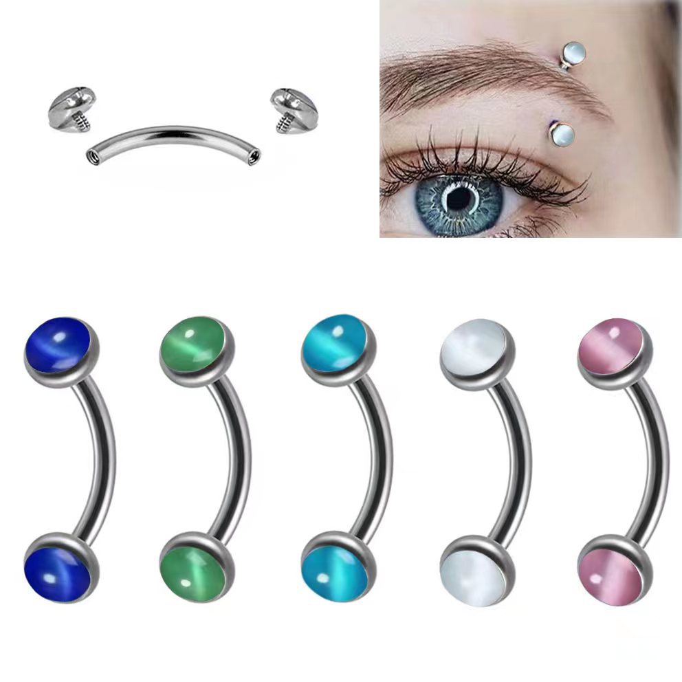 1Piece Eyebrow Piercing Banana - Eyebrow Curved Barbell ulasan dan harga