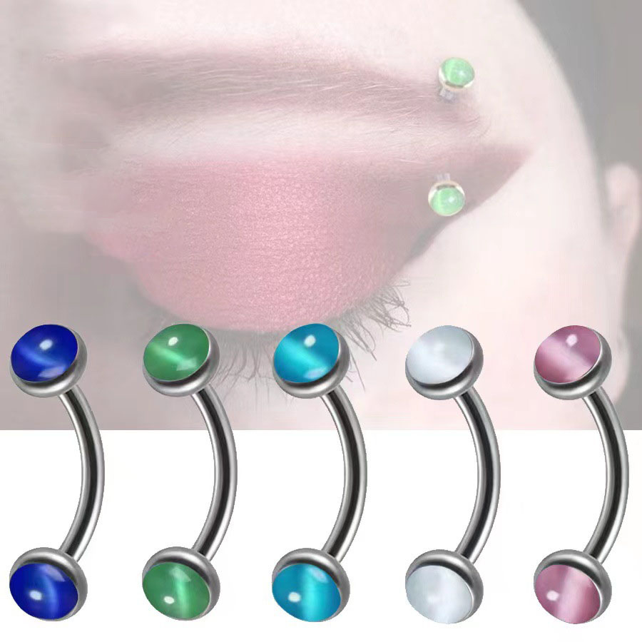 1Piece Eyebrow Piercing Banana - Eyebrow Curved Barbell ulasan dan harga