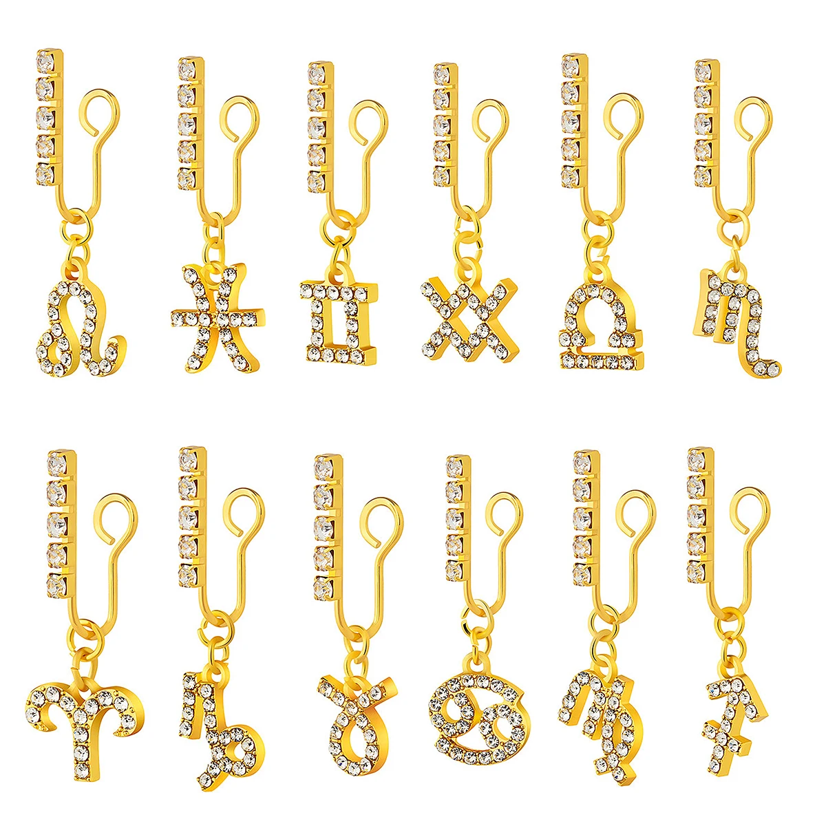 2 Pack Ear Clips Metal Zircon  - Body Jewelry And Earrings ulasan dan harga