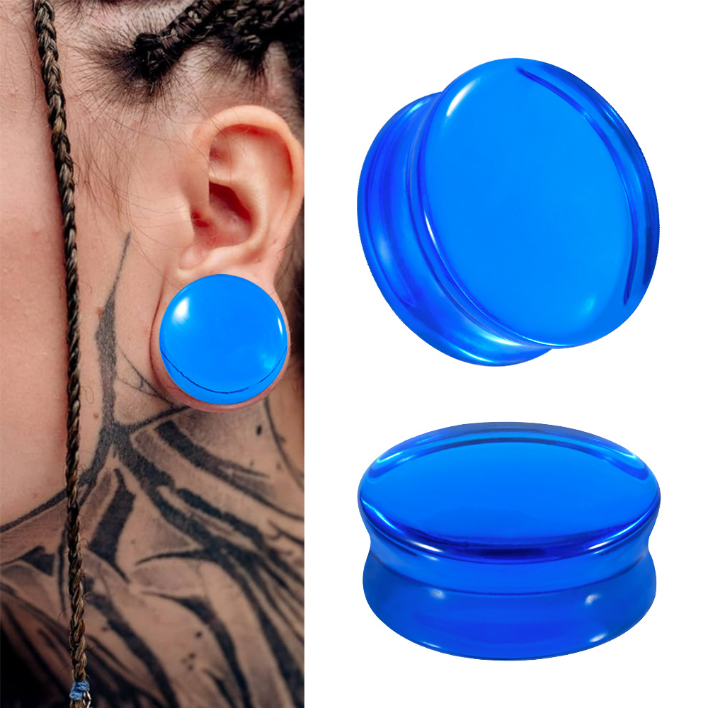 1/2/22PCS Glass&Stone Round Ea - Body Jewelry Tunnels ulasan dan harga