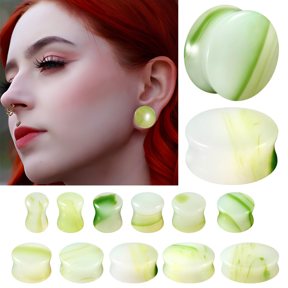 1/2/22PCS Glass&Stone Round Ea - Body Jewelry Tunnels ulasan dan harga
