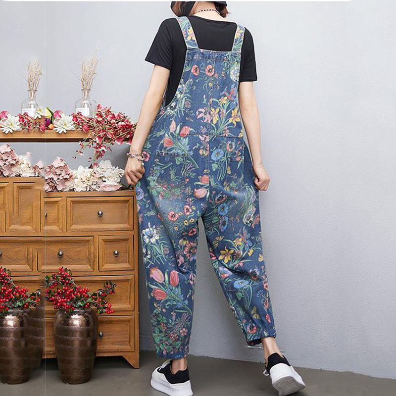 New Printed Denim Overalls Wom - Body Jewelry Plus ulasan dan harga
