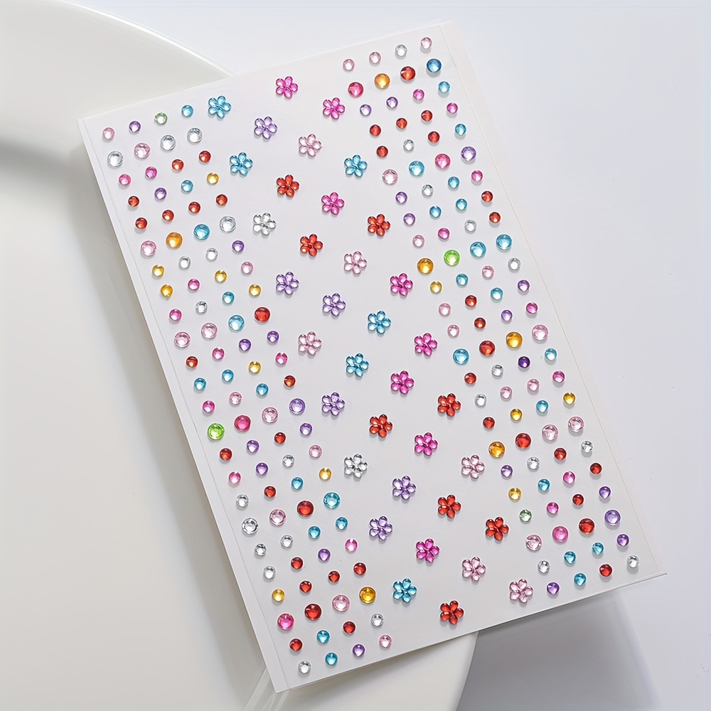 1 Sheet Colorful Shiny Rhinest - Body Jewelry Stickers ulasan dan harga