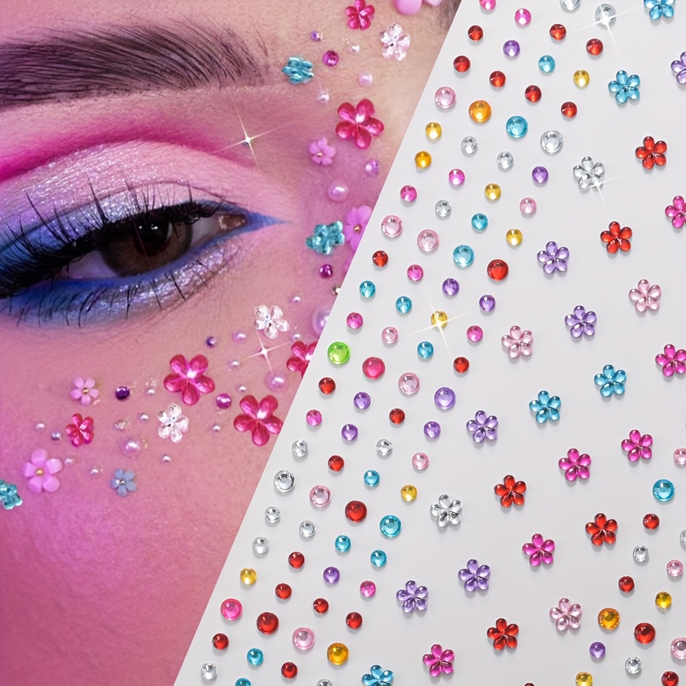 1 Sheet Colorful Shiny Rhinest - Body Jewelry Stickers ulasan dan harga