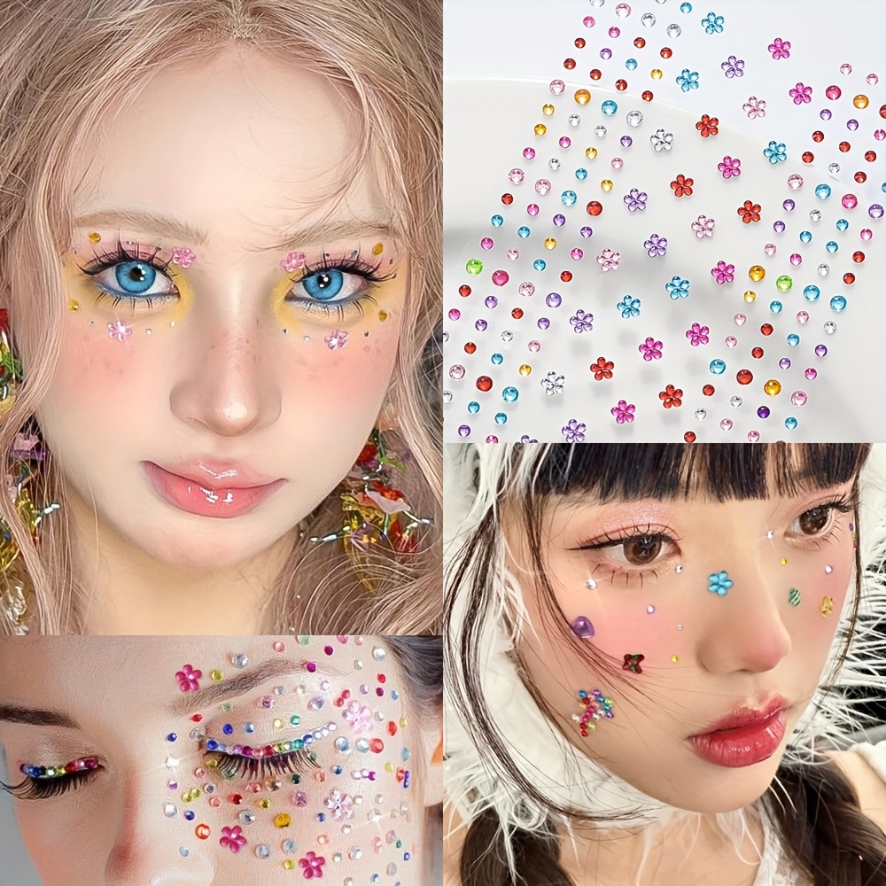 1 Sheet Colorful Shiny Rhinest - Body Jewelry Stickers ulasan dan harga