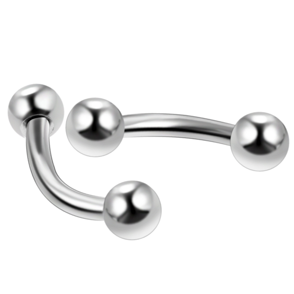 10Pcs/lot Steel Eyebrow Banana - Eyebrow Curved Barbell ulasan dan harga