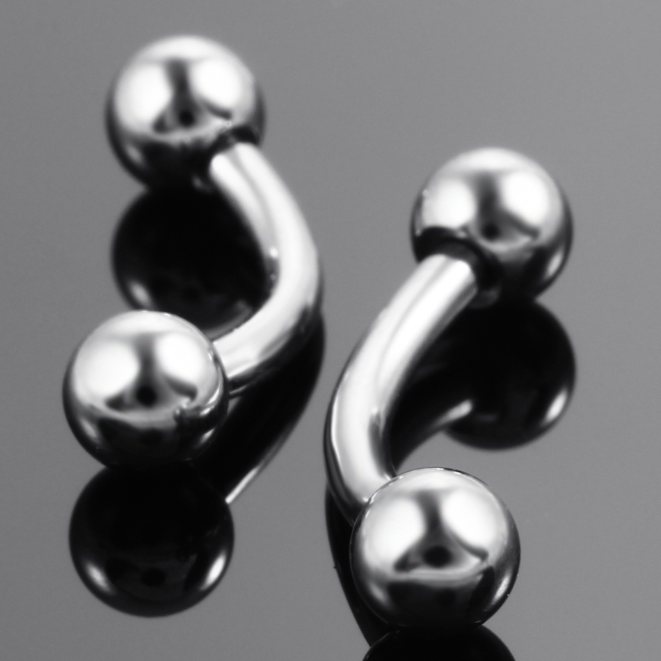 10Pcs/lot Steel Eyebrow Banana - Eyebrow Curved Barbell ulasan dan harga
