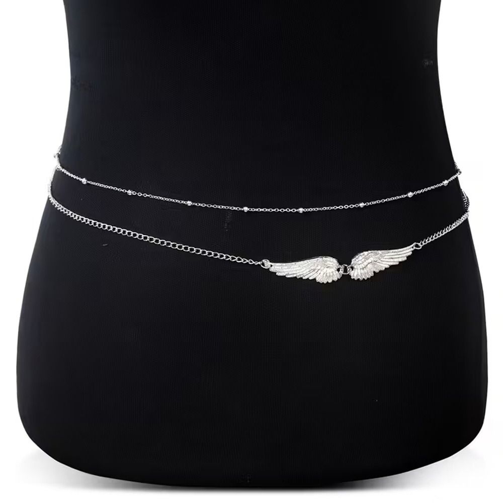 Gift Elegant Double Layer Wing - Body Jewelry Gold ulasan dan harga