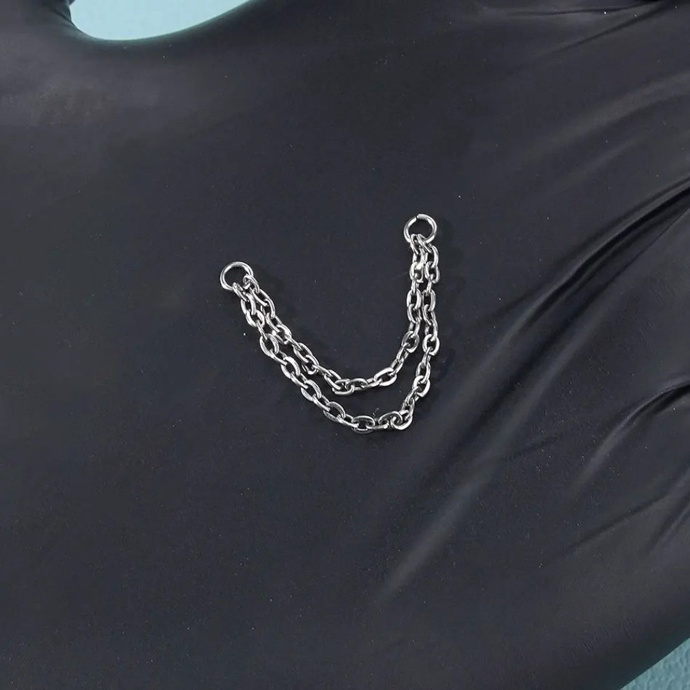 Titanium Nose Chain Three Laye - Body Jewelry Ear Piercing ulasan dan harga