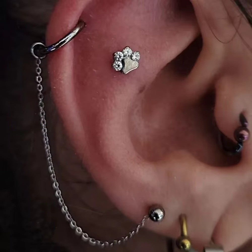 Titanium Nose Chain Three Laye - Body Jewelry Ear Piercing ulasan dan harga