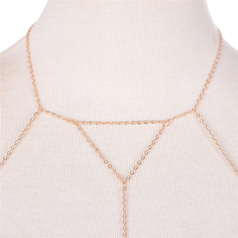 Gold Silver Fashion Link Chain - Body Jewelry Gold ulasan dan harga