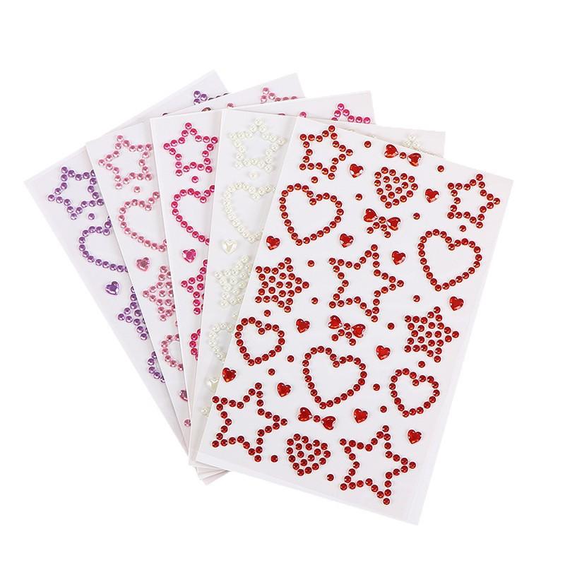 1 Sheet Colorful Self Adhesive - Body Jewelry Stickers ulasan dan harga