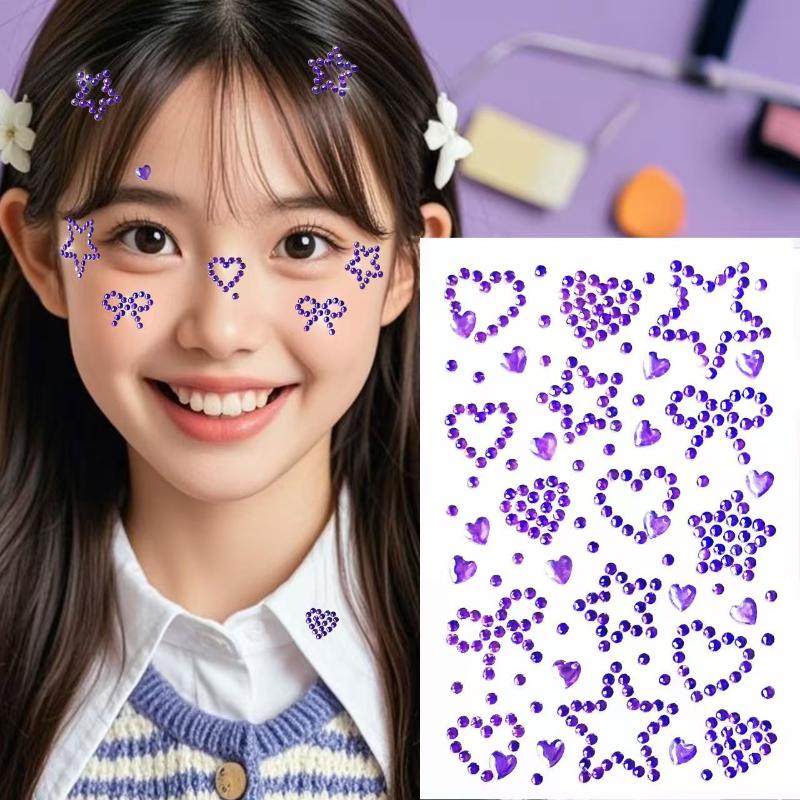 1 Sheet Colorful Self Adhesive - Body Jewelry Stickers ulasan dan harga