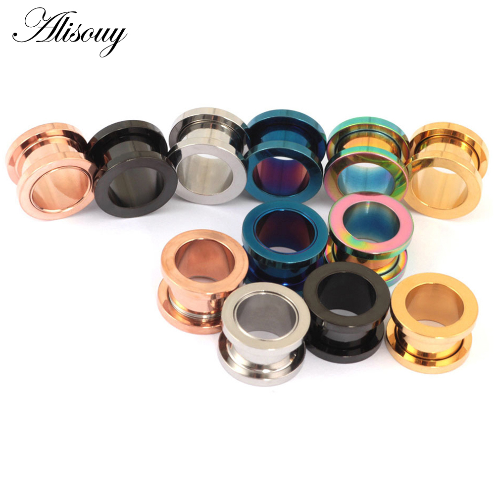 1pc 2mm-25mm Stainless Steel E - Body Jewelry Tunnels ulasan dan harga