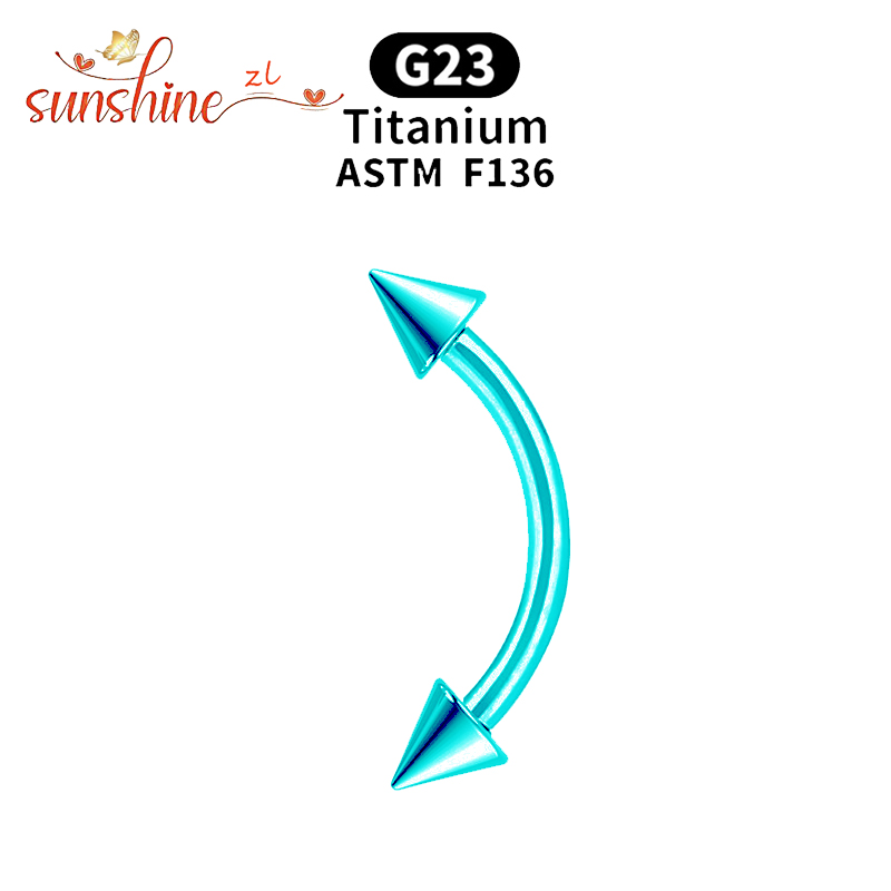 1PC G23 Titanium Spike Curved  - Eyebrow Curved Barbell ulasan dan harga