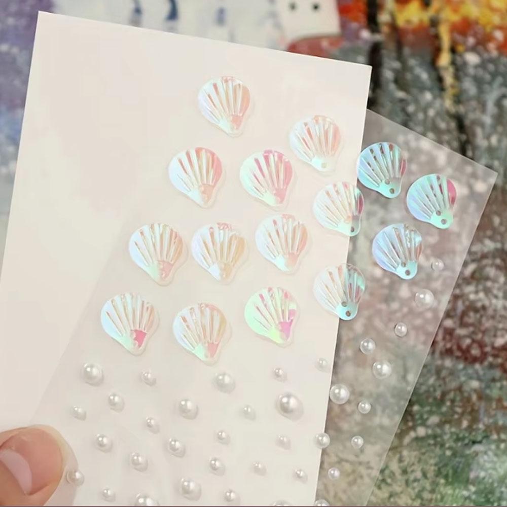 1Sheet Iridescent Shell Mixed  - Body Jewelry Stickers ulasan dan harga