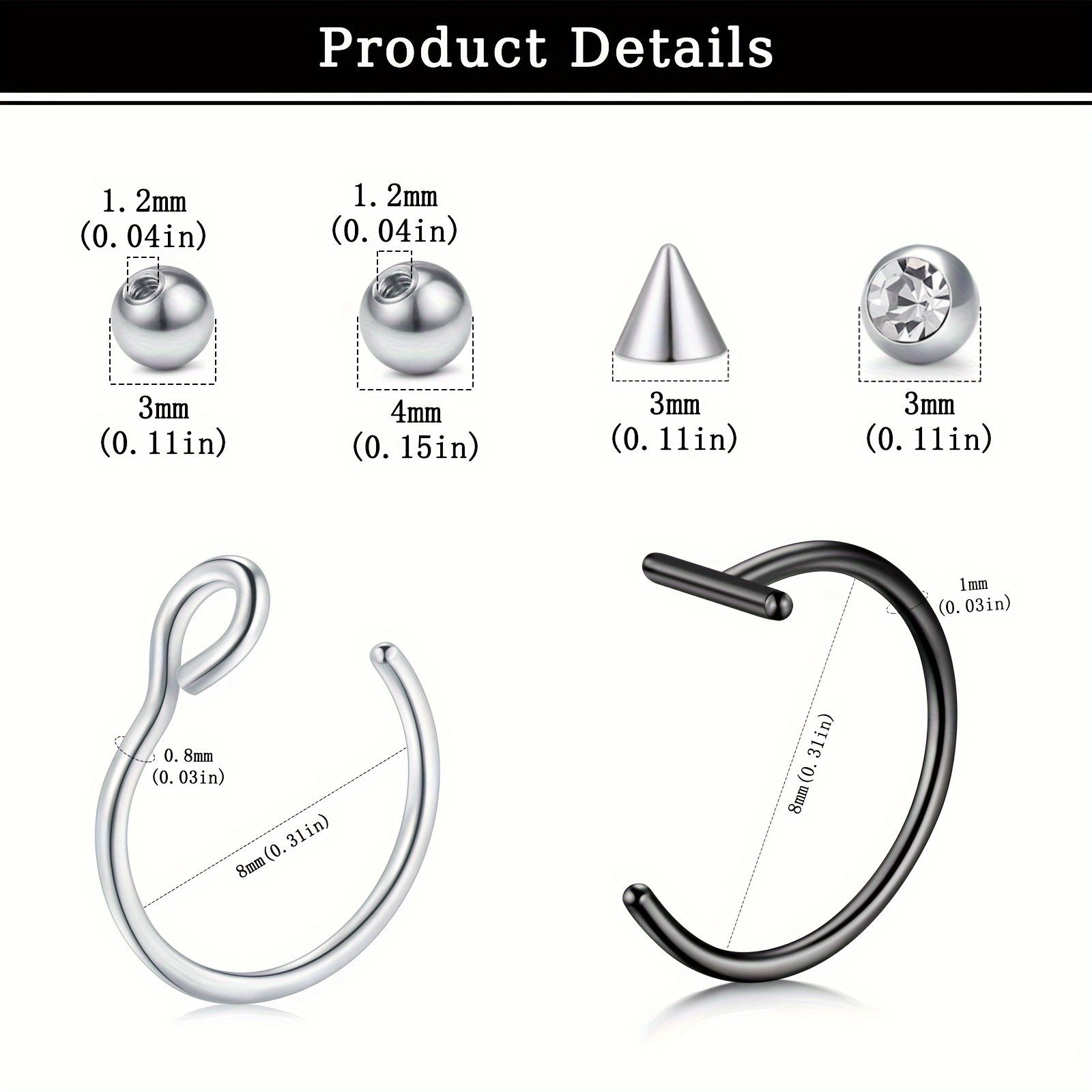 Fake Piercings Fake Lip Ring F - Body Jewelry And Earrings ulasan dan harga
