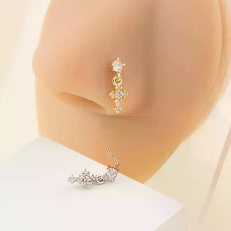 Dangle Nose Rings For Women Cr - Body Jewelry Tunnels ulasan dan harga