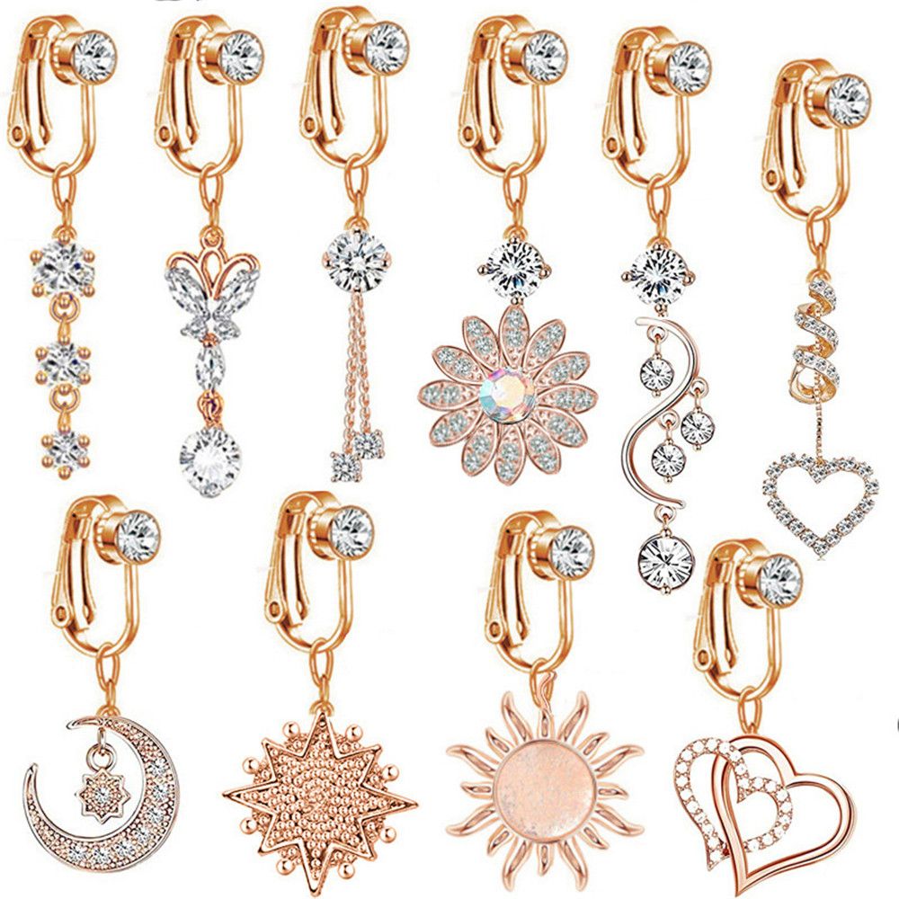 Clip On Umbilical Cartilage Cl - Body Jewelry And Earrings ulasan dan harga
