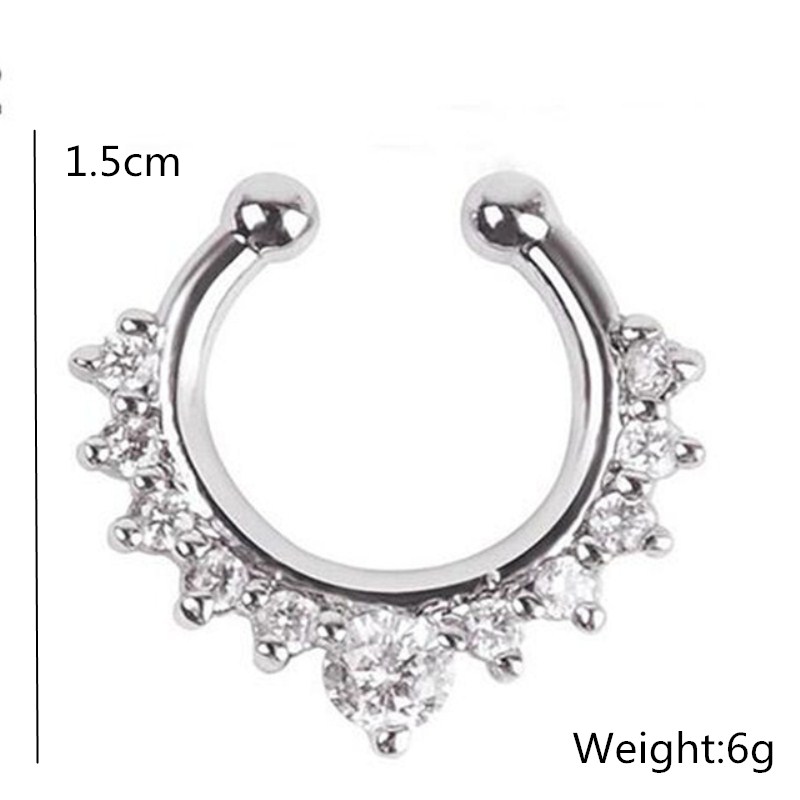 1PC U-Shape Nose Clip Fake Nos - Body Jewelry Ear Piercing ulasan dan harga
