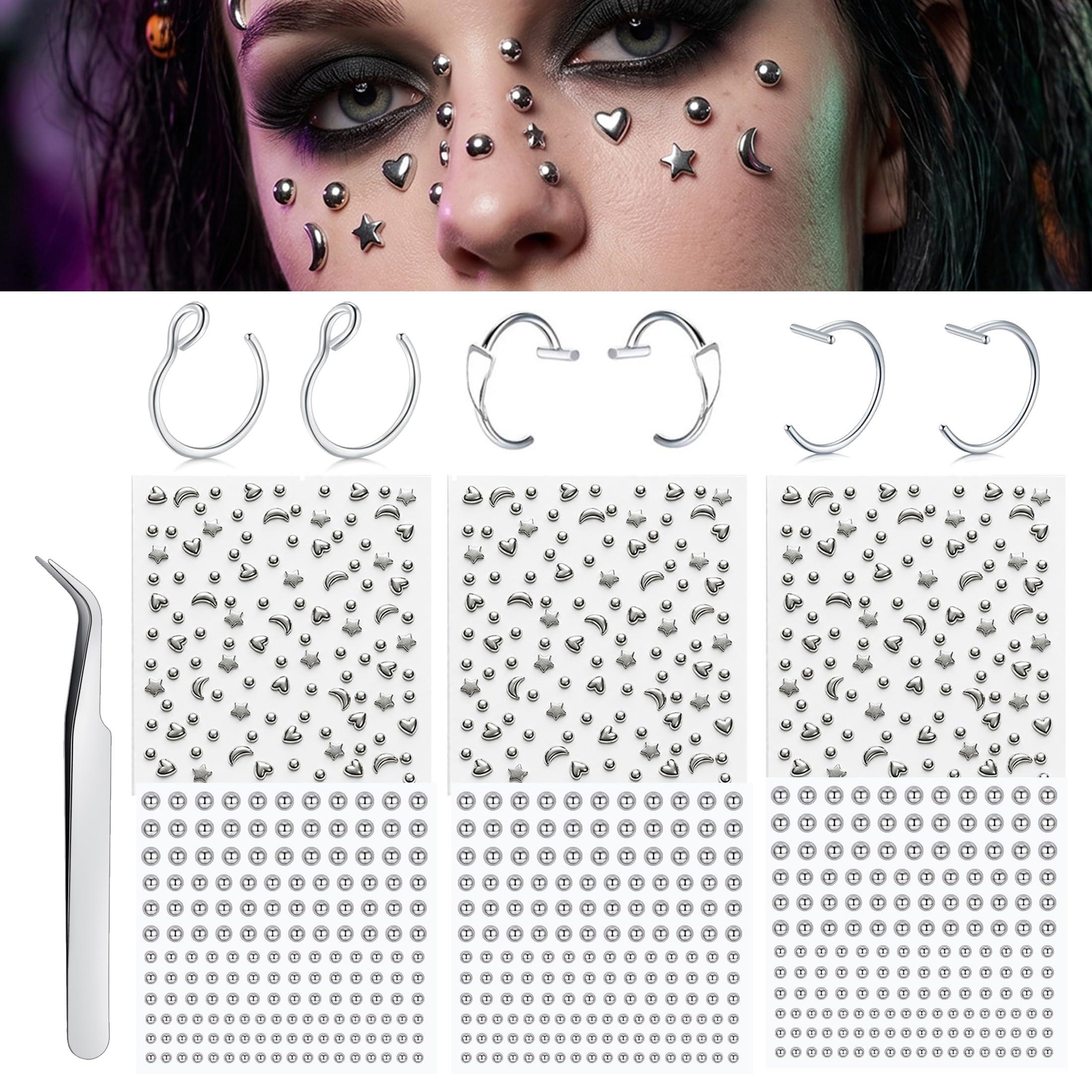 Fake Piercings Balls Stick on  - Body Jewelry Stickers ulasan dan harga
