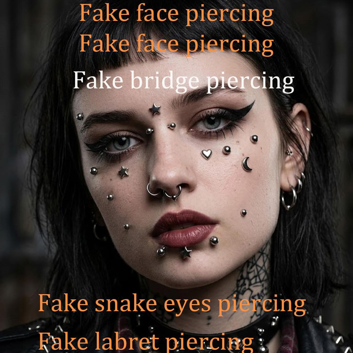 Fake Piercings Balls Stick on  - Body Jewelry Stickers ulasan dan harga