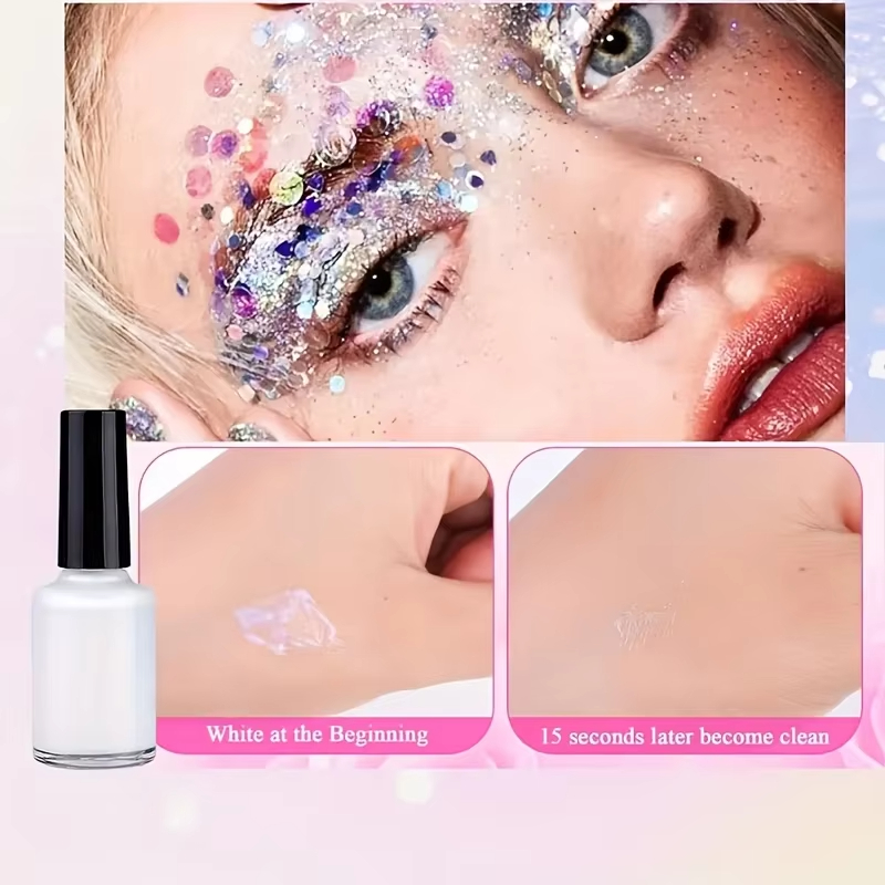 12 Colors of Glitter DIY Flash - Body Jewelry Glue ulasan dan harga
