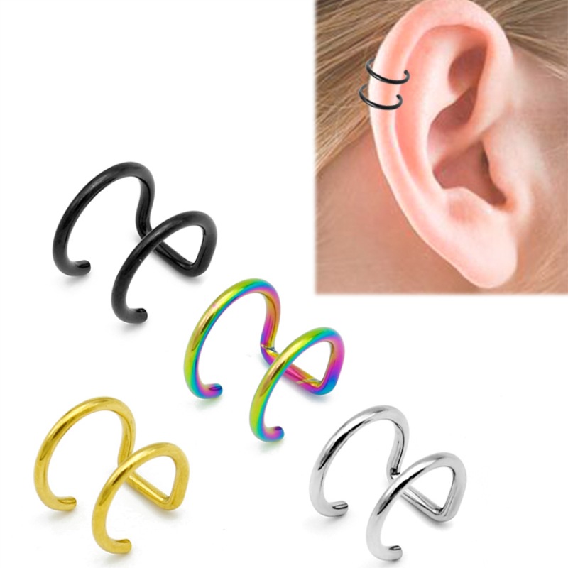 2Pcs 316L Stainless Steel Clip - Body Jewelry And Earrings ulasan dan harga