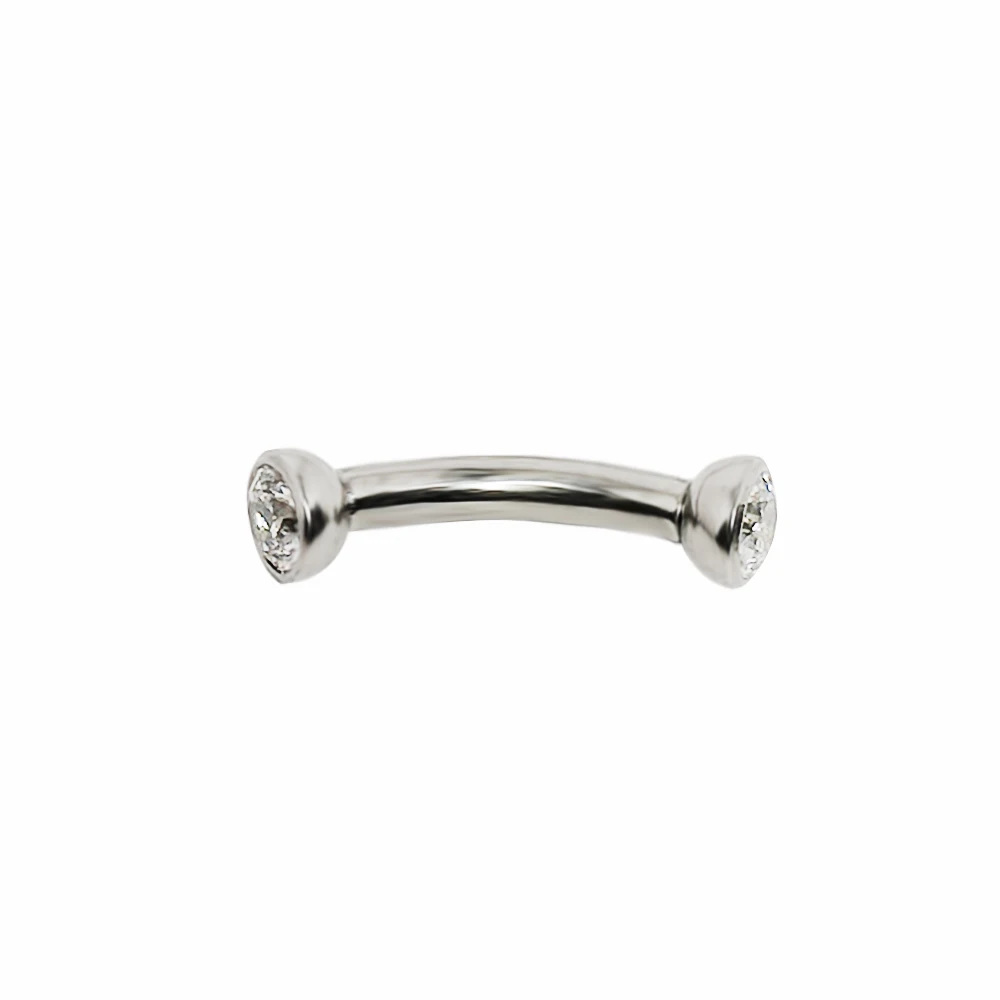 F136 Titanium Piercings Eyebro - Eyebrow Curved Barbell ulasan dan harga