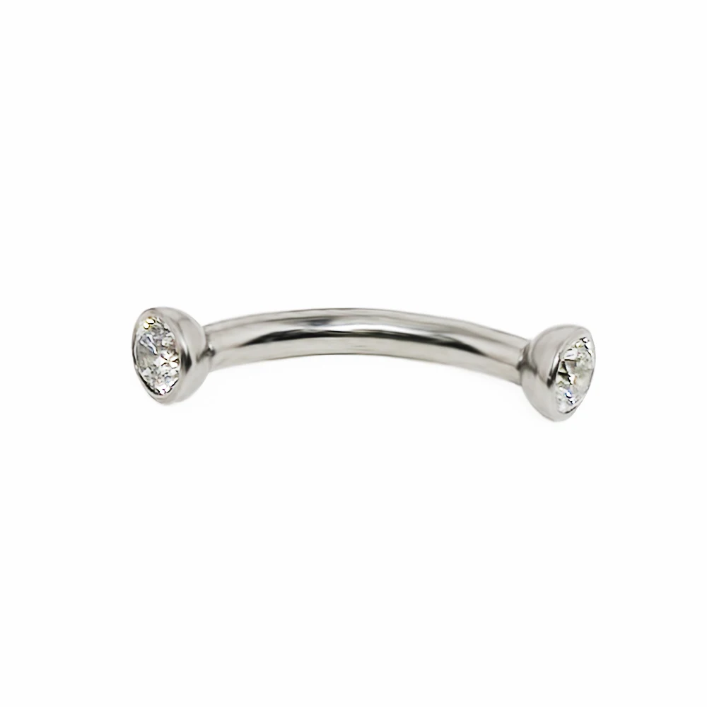 F136 Titanium Piercings Eyebro - Eyebrow Curved Barbell ulasan dan harga