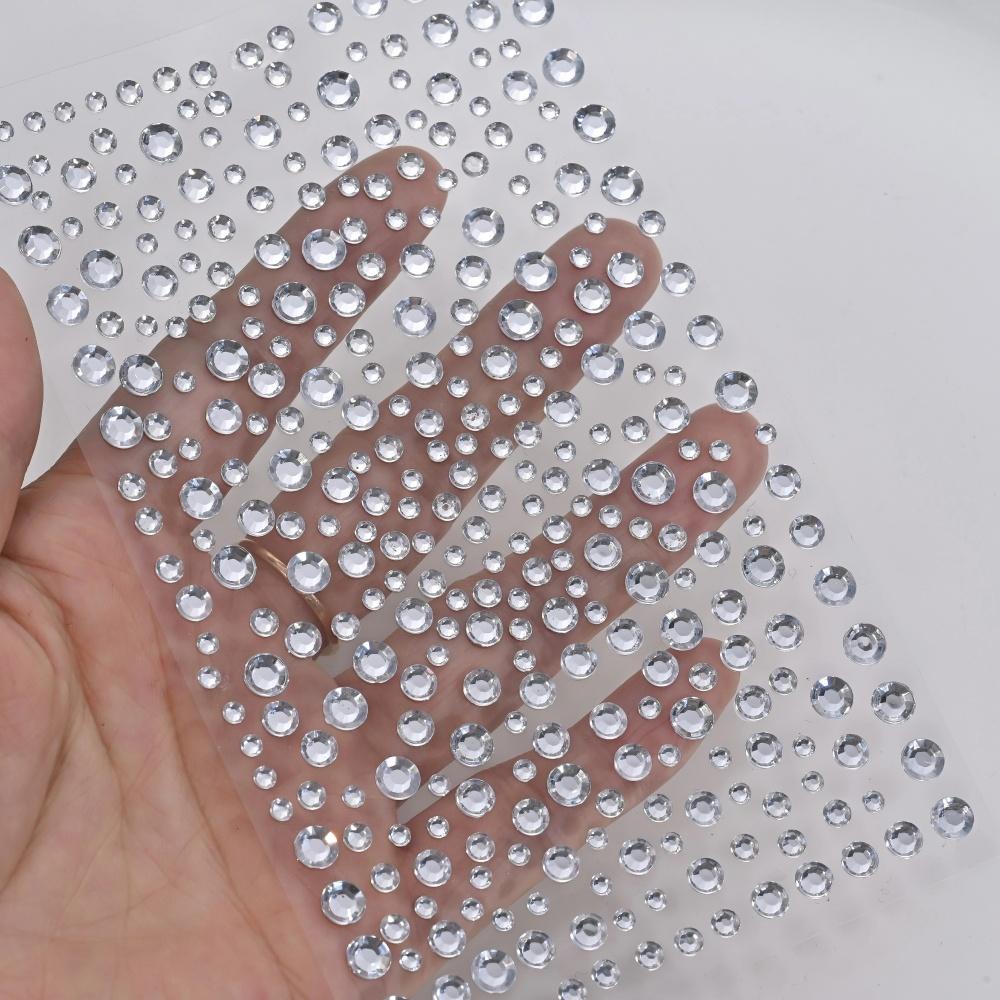 1 Sheet Silver-White Glitter 3 - Body Jewelry Stickers ulasan dan harga