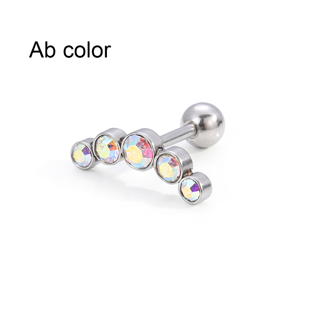 1Pcs Fashion 16G Crystal Gem O - Body Jewelry And Earrings ulasan dan harga