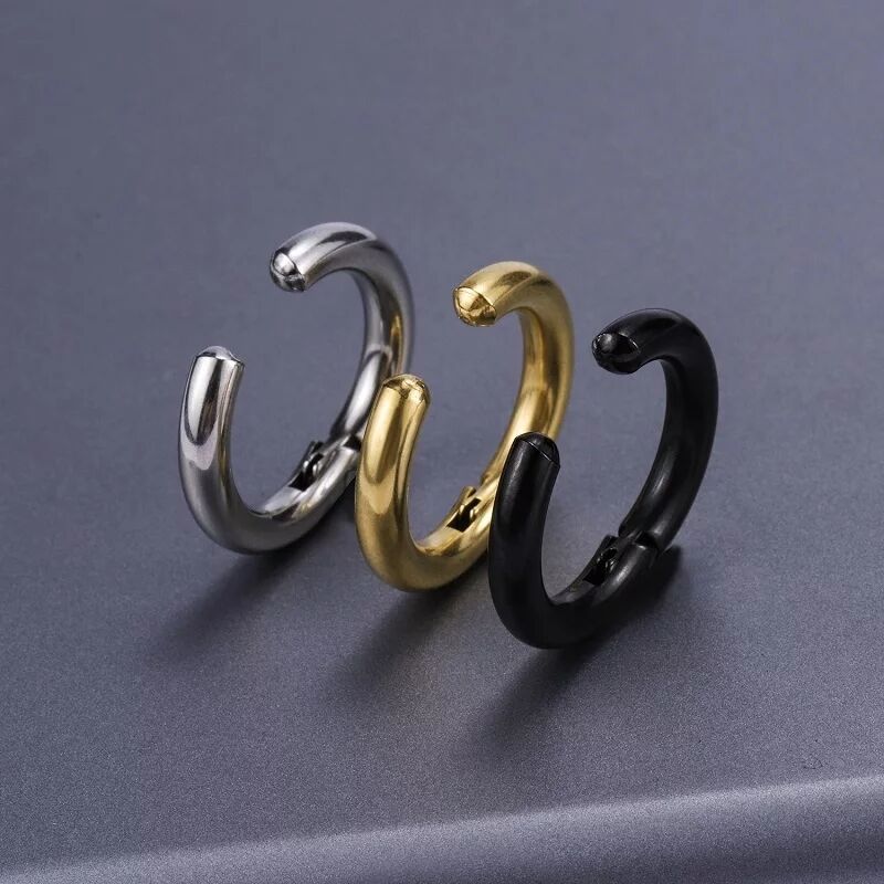 2/6Pcs Fake Huggie Hoop Earrin - Body Jewelry And Earrings ulasan dan harga