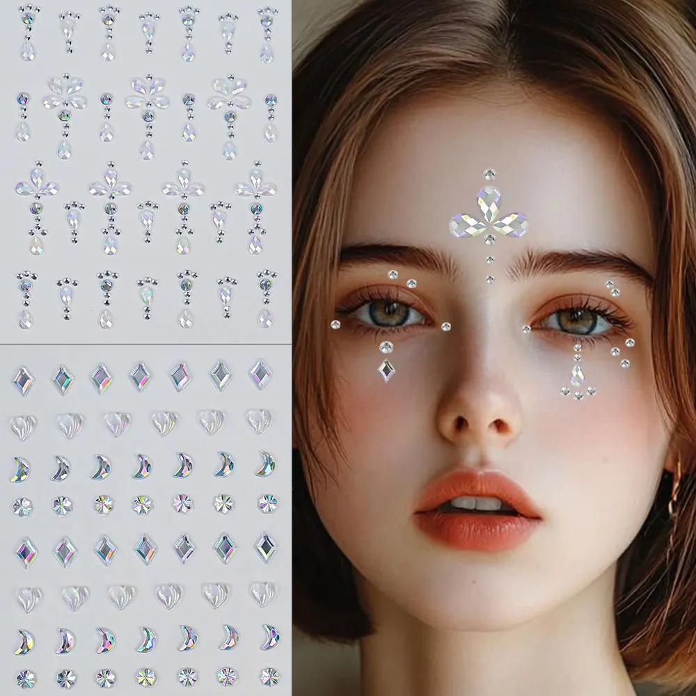 1 Sheet Colorful Bow/Star/Hear - Body Jewelry Stickers ulasan dan harga