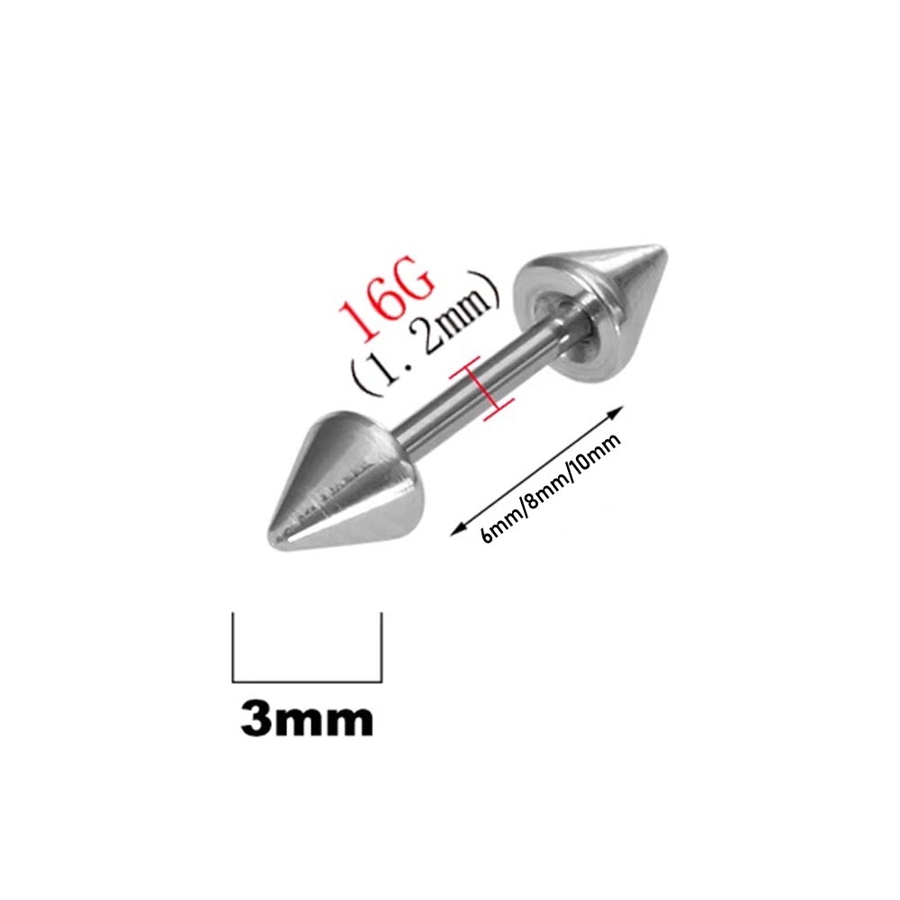 2Pcs 16G Spike Eyebrow Piercin - Eyebrow Curved Barbell ulasan dan harga