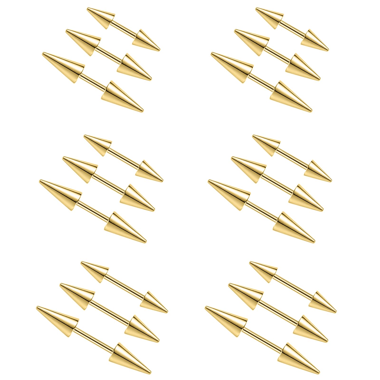 2Pcs 16G Spike Eyebrow Piercin - Eyebrow Curved Barbell ulasan dan harga