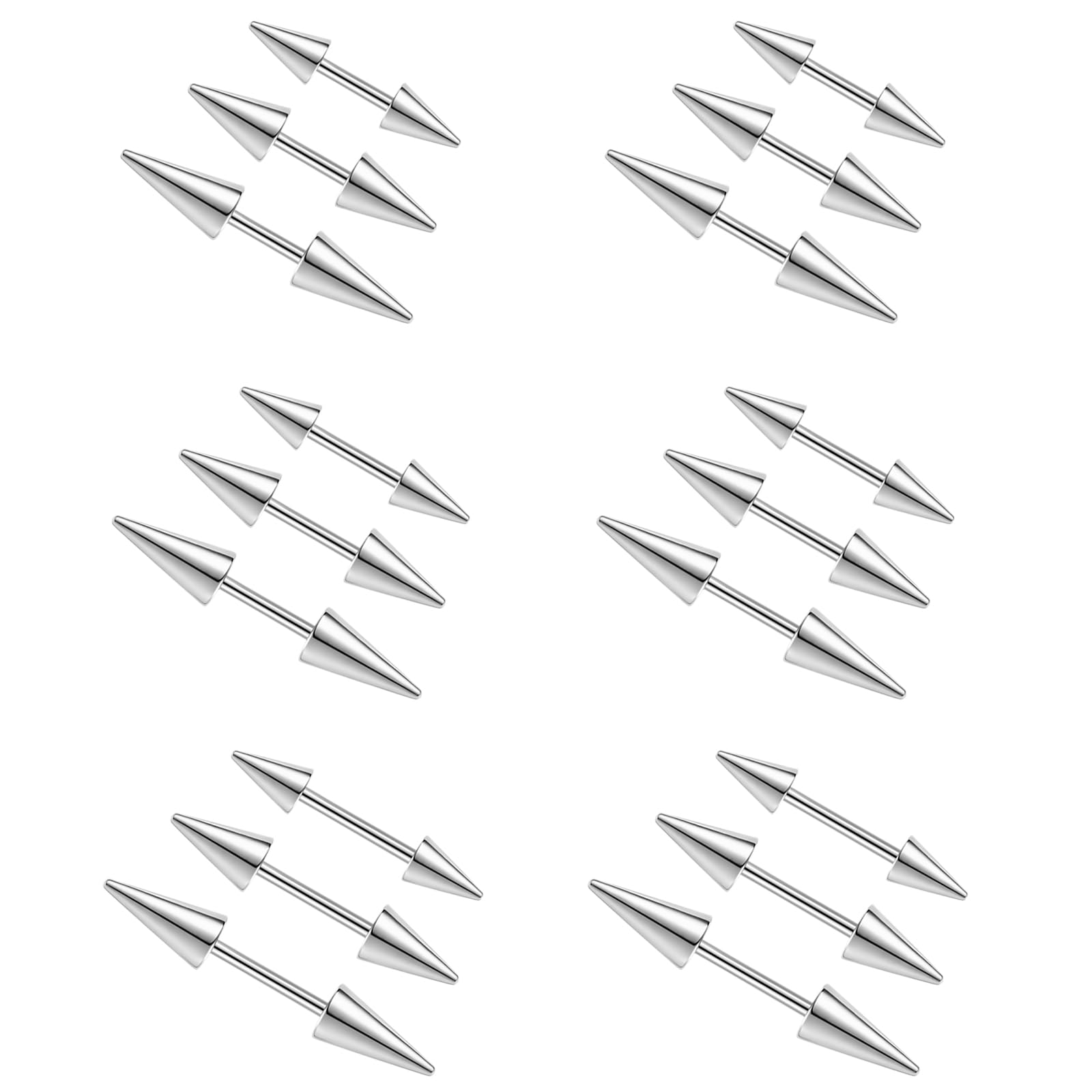 2Pcs 16G Spike Eyebrow Piercin - Eyebrow Curved Barbell ulasan dan harga