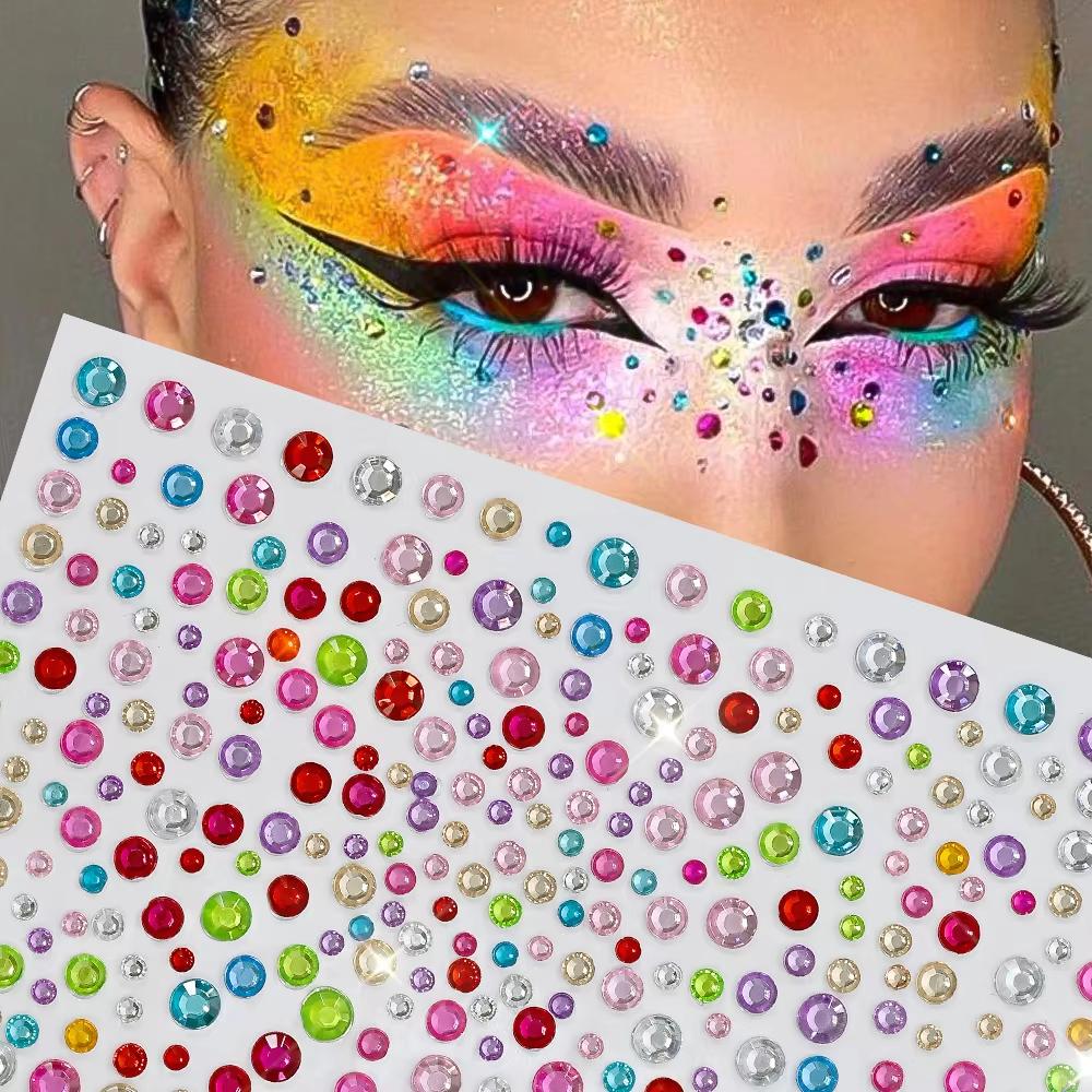 1sheet White Pearl Rhinestones - Body Jewelry Stickers ulasan dan harga