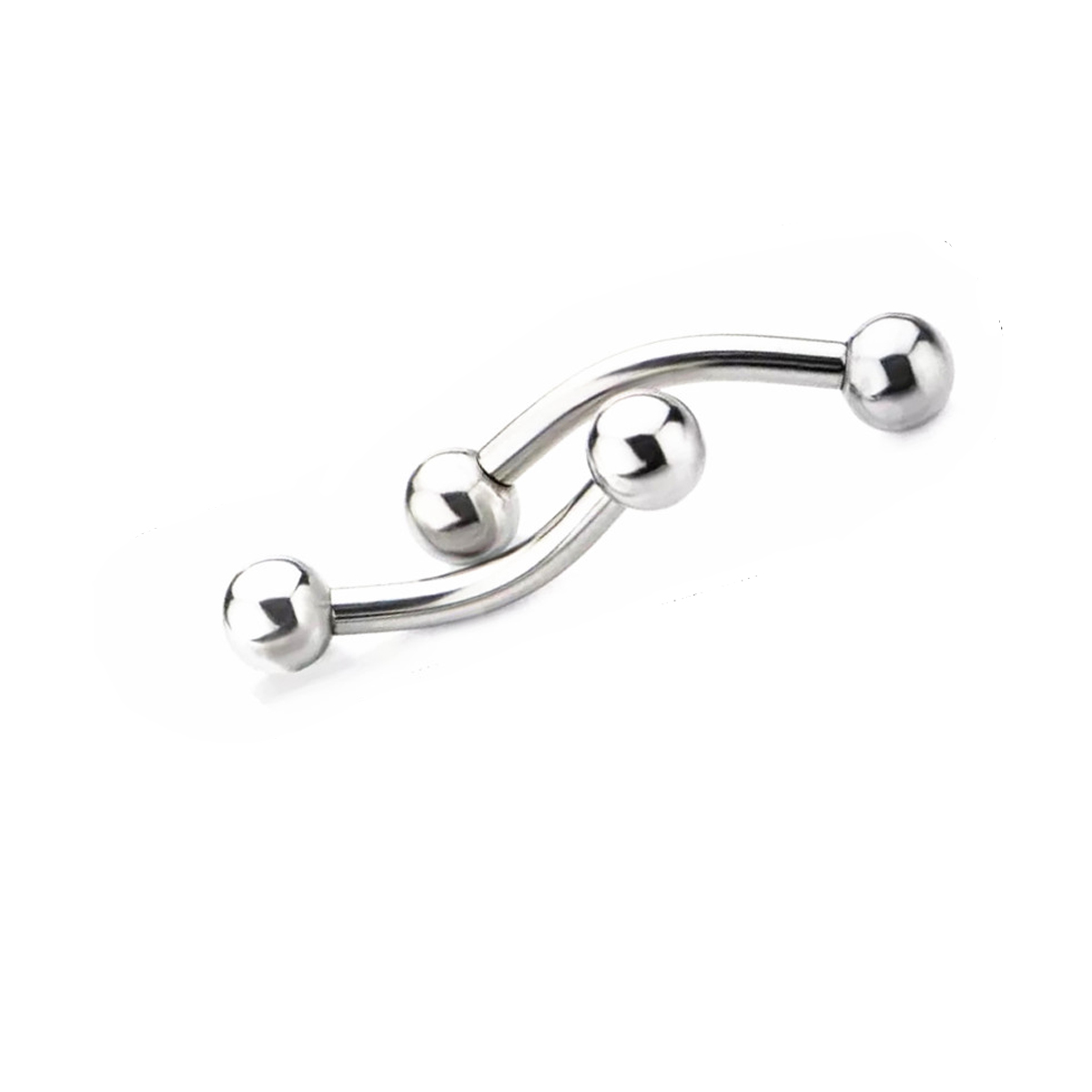 10 Pcs ASTM F136 Titanium 14G  - Eyebrow Curved Barbell ulasan dan harga