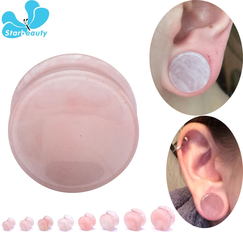 2Pc Pink Quartz Organic Stone  - Body Jewelry Plus ulasan dan harga