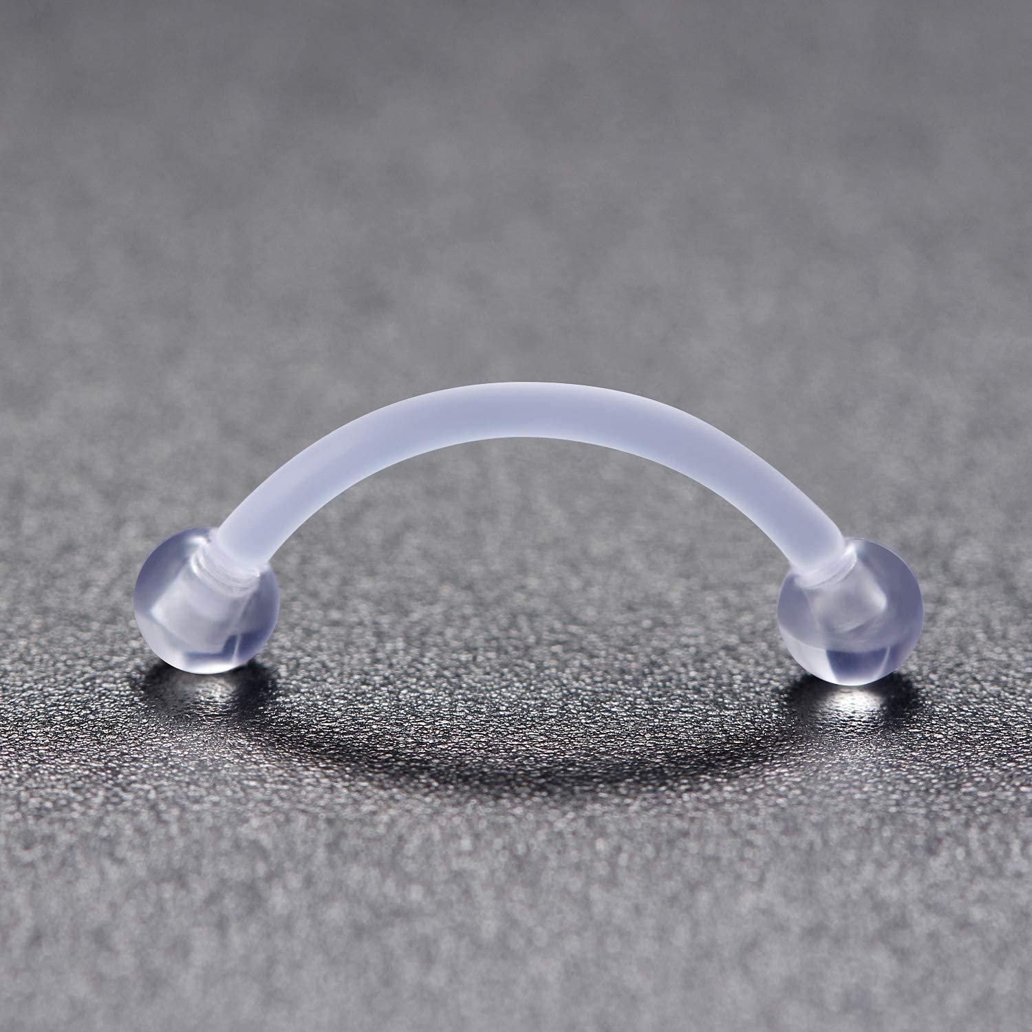 16G Clear Acrylic Bioflex Stai - Eyebrow Curved Barbell ulasan dan harga