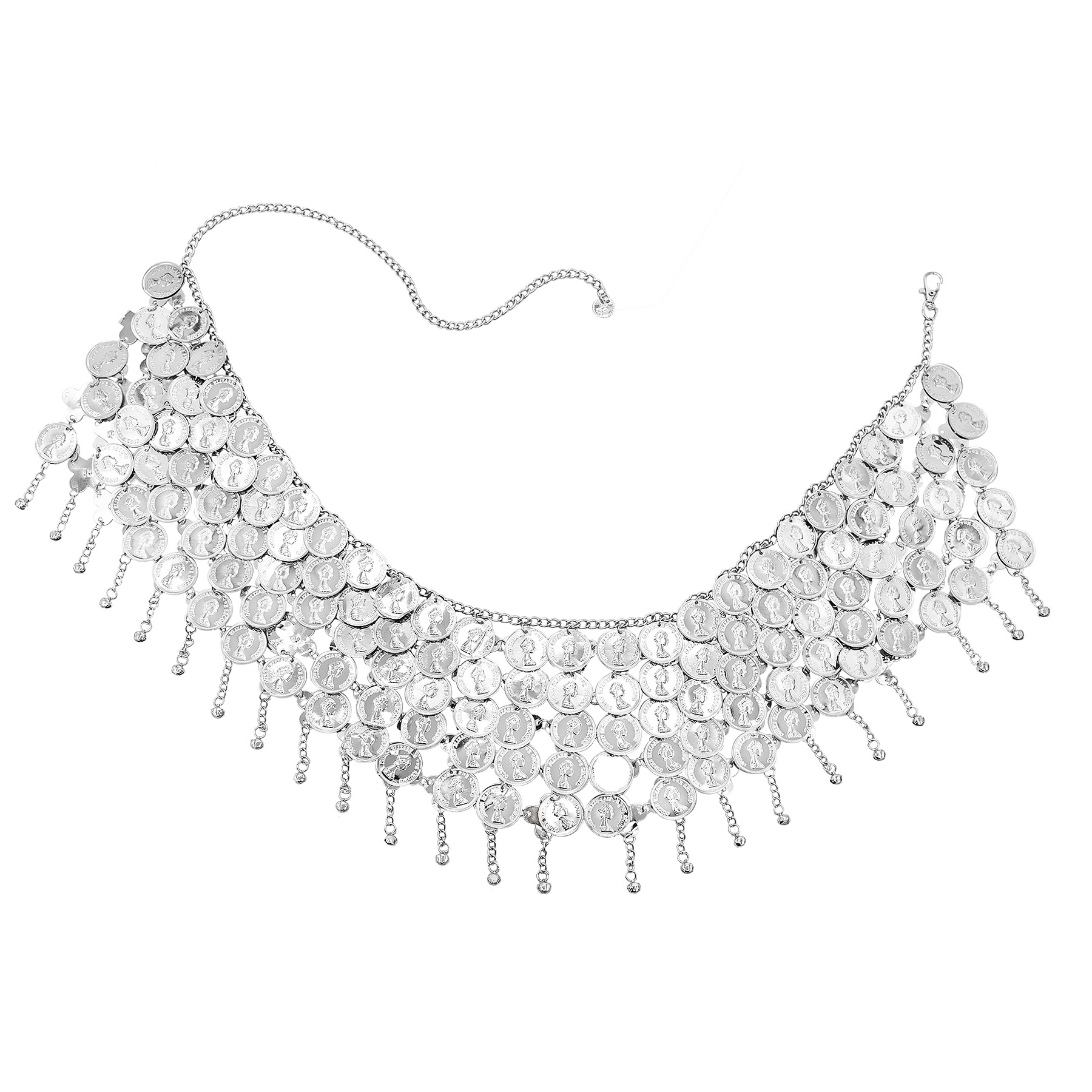 Silvery Bells Long Tassel Coin - Body Jewelry Indian ulasan dan harga